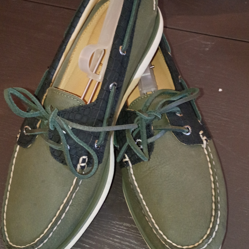 Sperry GOLD CUP Men's Olive and Black Boat Shoes. NEW 10.5M RARE!! - Picture 1 of 6